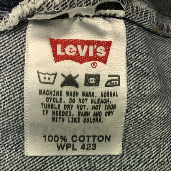 Levi's 501 Blue Straight Leg Denim Jeans Men's size 36x34 Levi Strauss WPL 423 - Picture 13 of 15